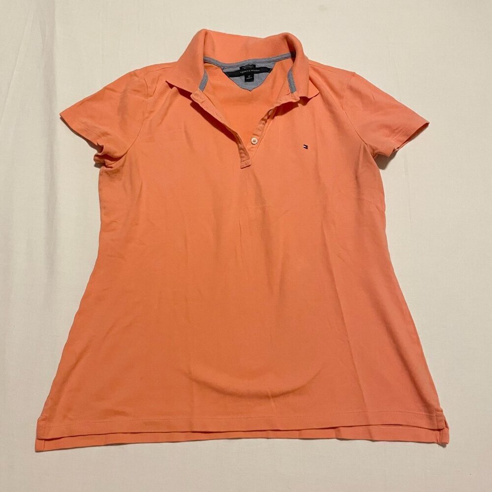 Tommy Hilfiger Classic Fit Polo Shirt Womens Size Medium Tshirt